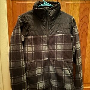 Columbia Black and Gray Checkered Jacket